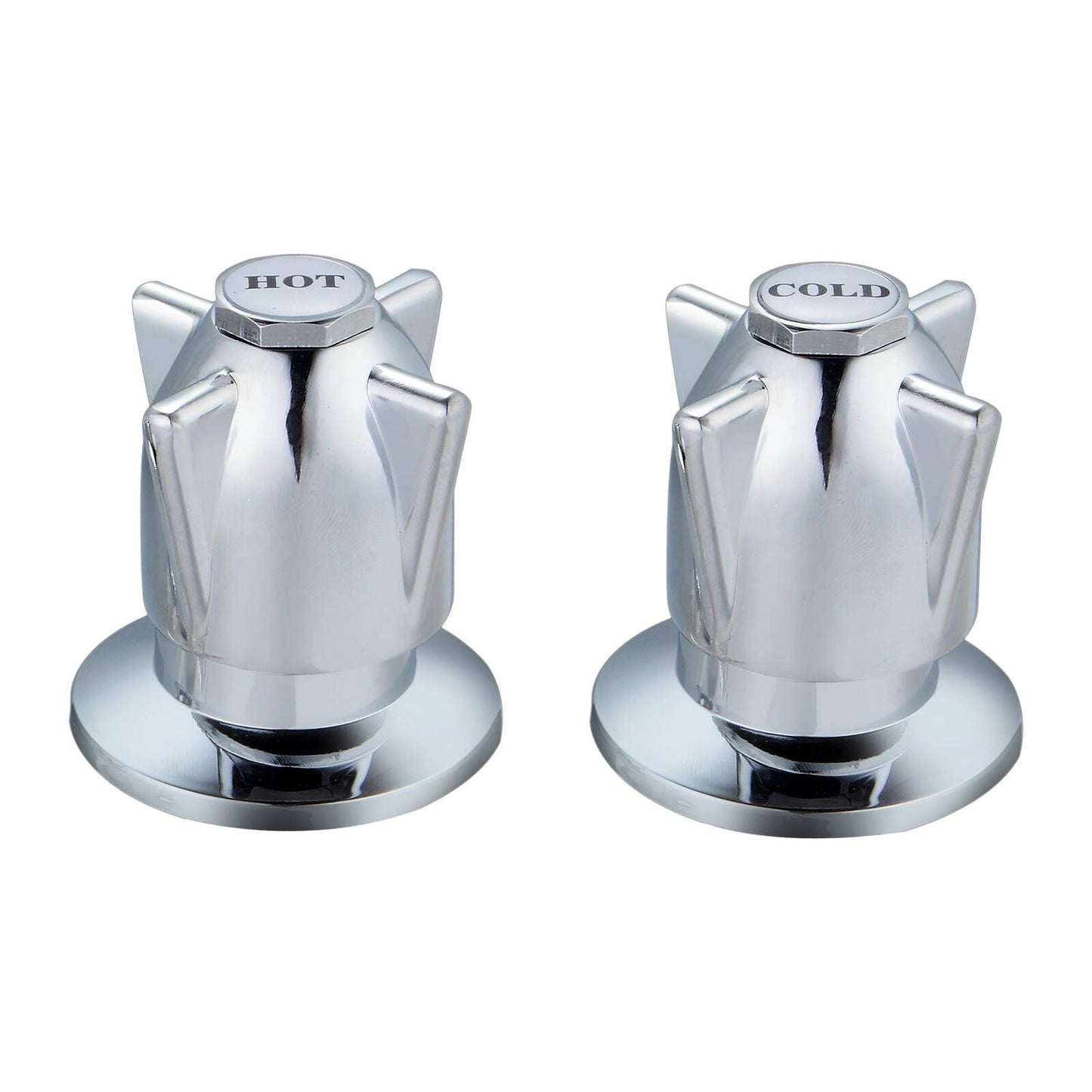 Shaw Mason Chrome Zinc Die Cast Handle Basin Top Assembly - 110 x 135mm - Pair