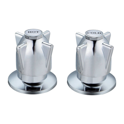 Shaw Mason Chrome Zinc Die Cast Handle Basin Top Assembly - 110 x 135mm - Pair