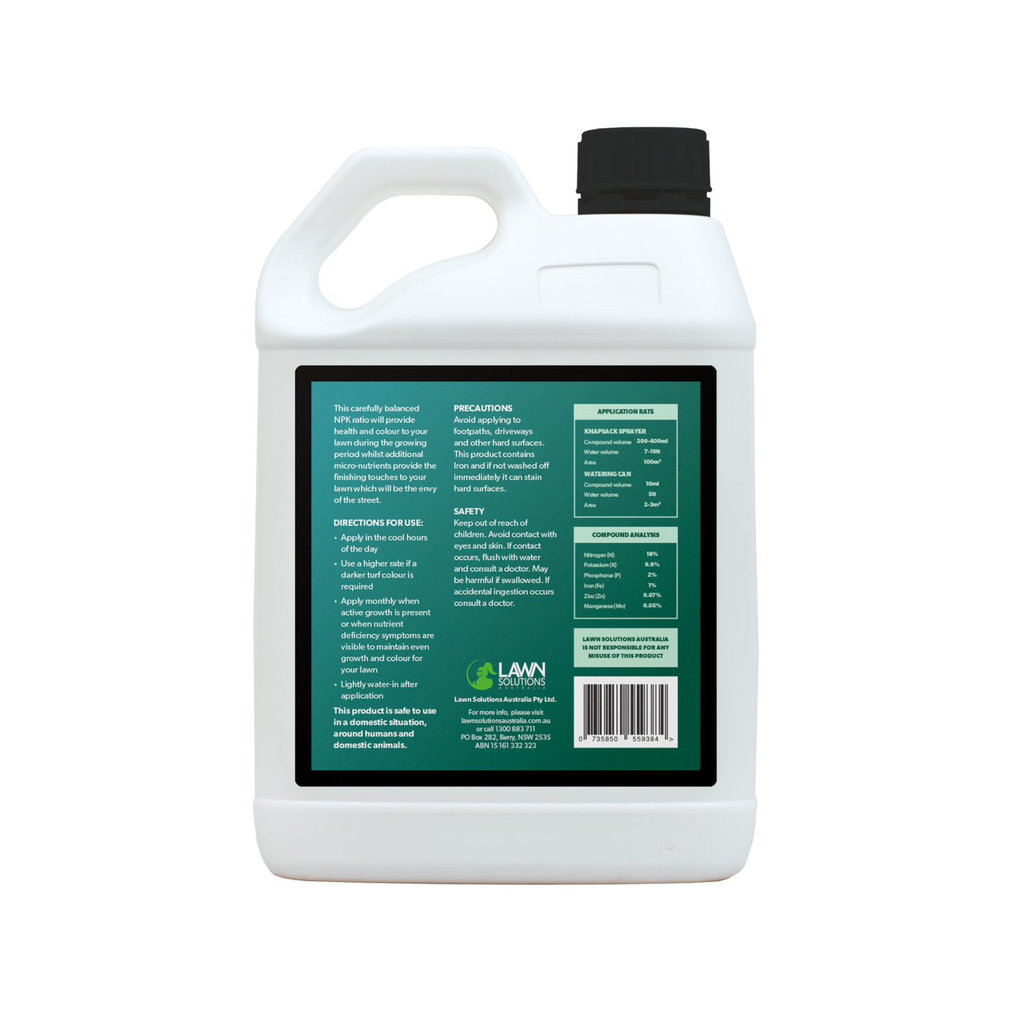 Lawn Solutions Australia Exceed Liquid Fertiliser - 2.5L