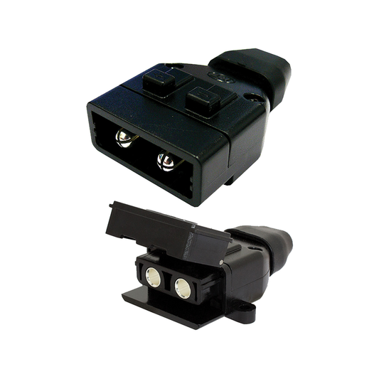 Kt Solar 50A Trailer Plug and Socket - 2 Pack - Black