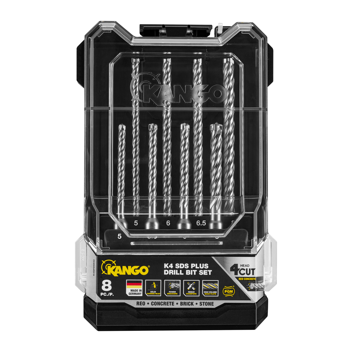 Kango SDS Plus Drill Bit Set - K4 - 8 Piece