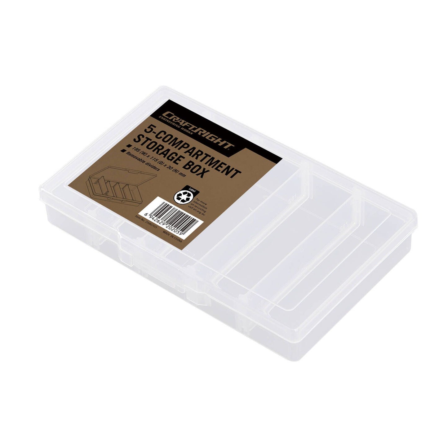 Craftright Storage Box - 115mm x 30mm x 195mm