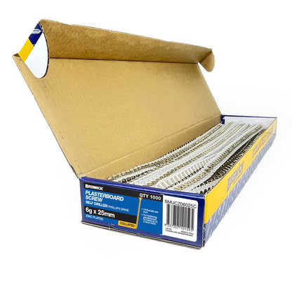Bremick Collated Screw - 6g x 25mm - Zinc Yellow - 1000 Pack