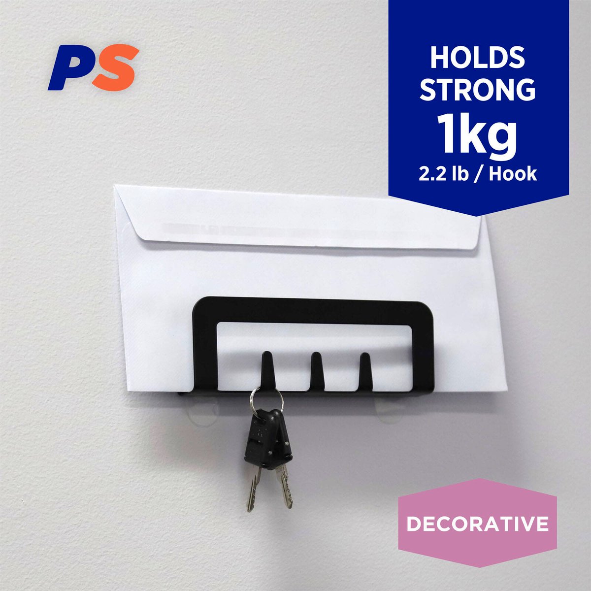 Permastik Utility Rack - 140mm x 60mm - Stainless Steel - Matte Black