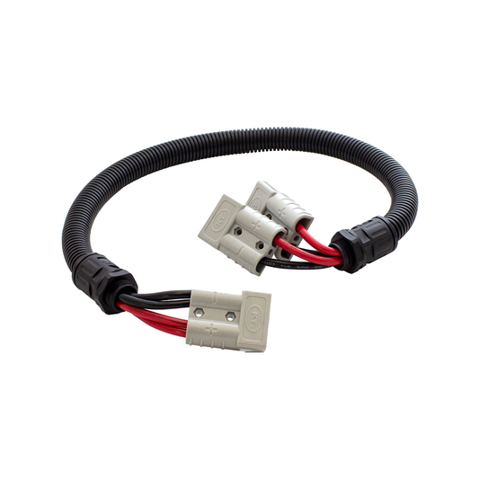 Kt Solar HD Connector - 50A to Twin HD Connectors - 600mm - Grey