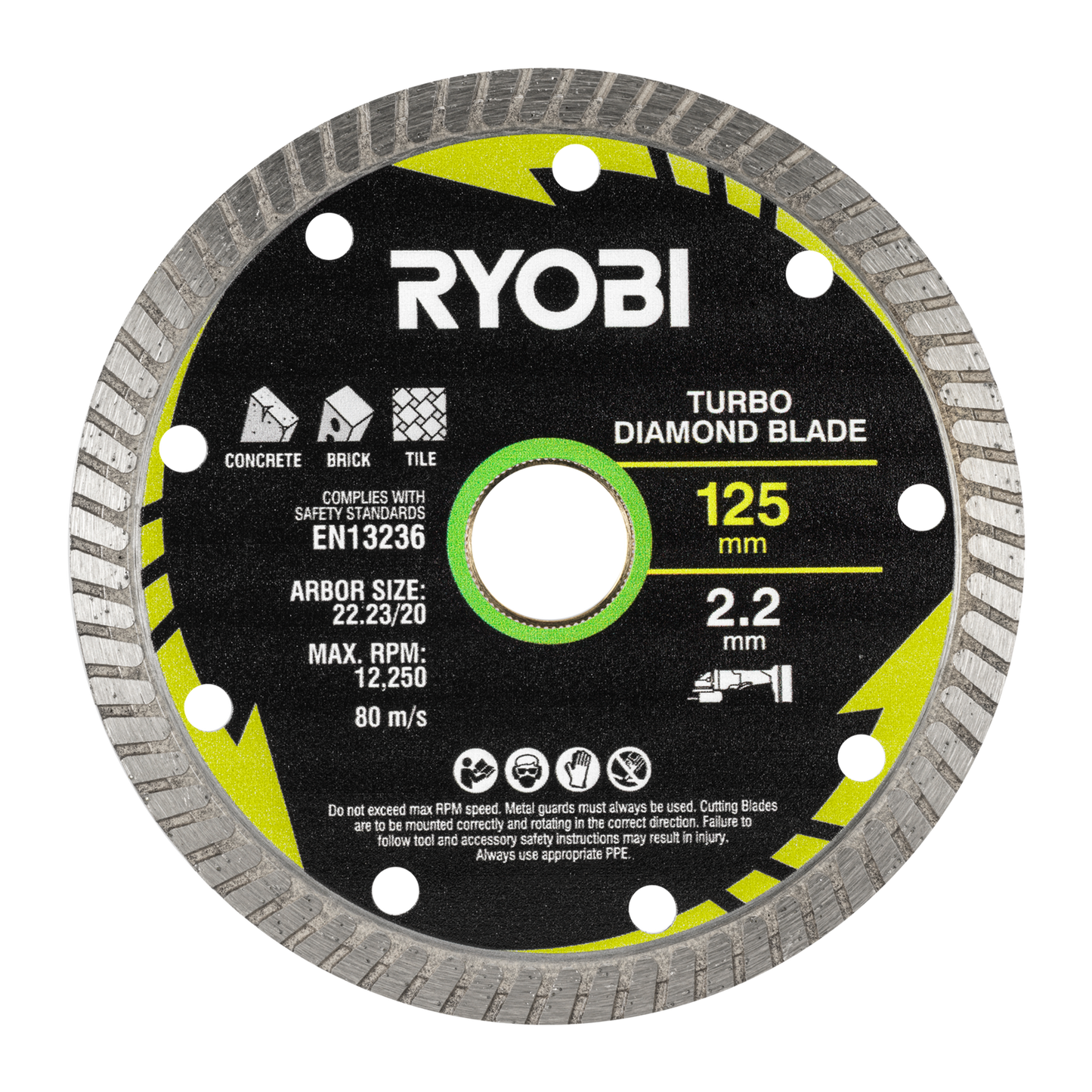 Ryobi Mixed Diamond Blade Set - 125mm - 3 Piece