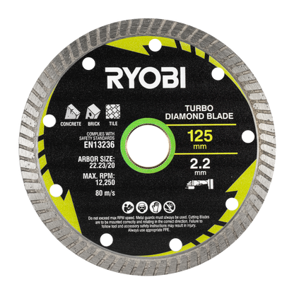 Ryobi Mixed Diamond Blade Set - 125mm - 3 Piece