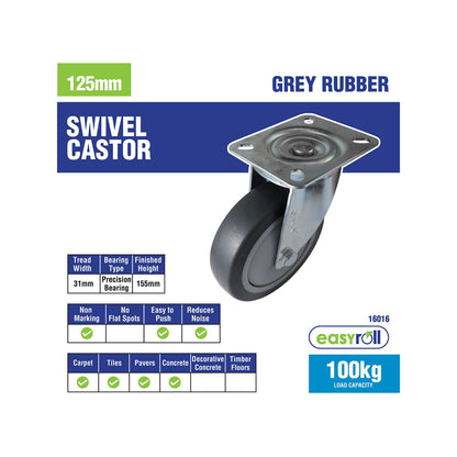 Easyroll Swivel Castor - 125mm