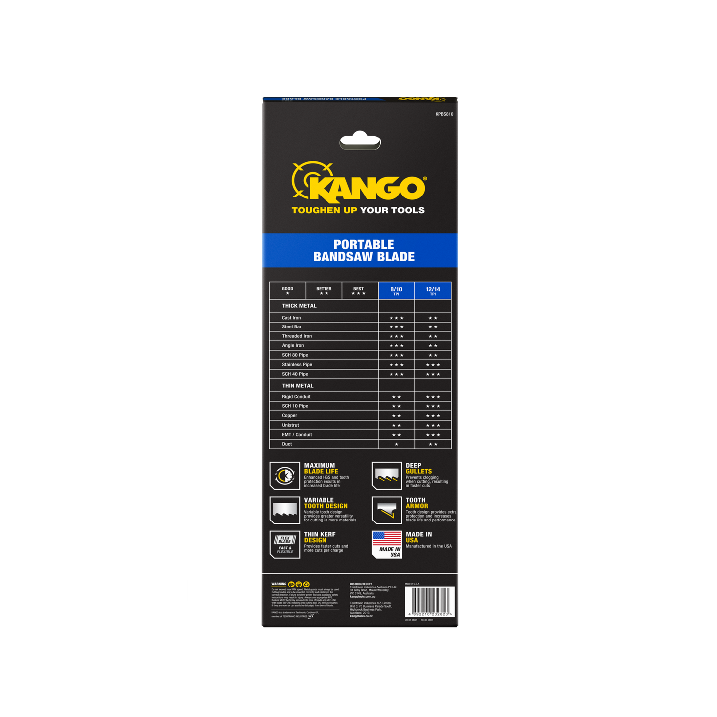 Kango Portable Bandsaw Blade - 1140mm - 8/10 TPI