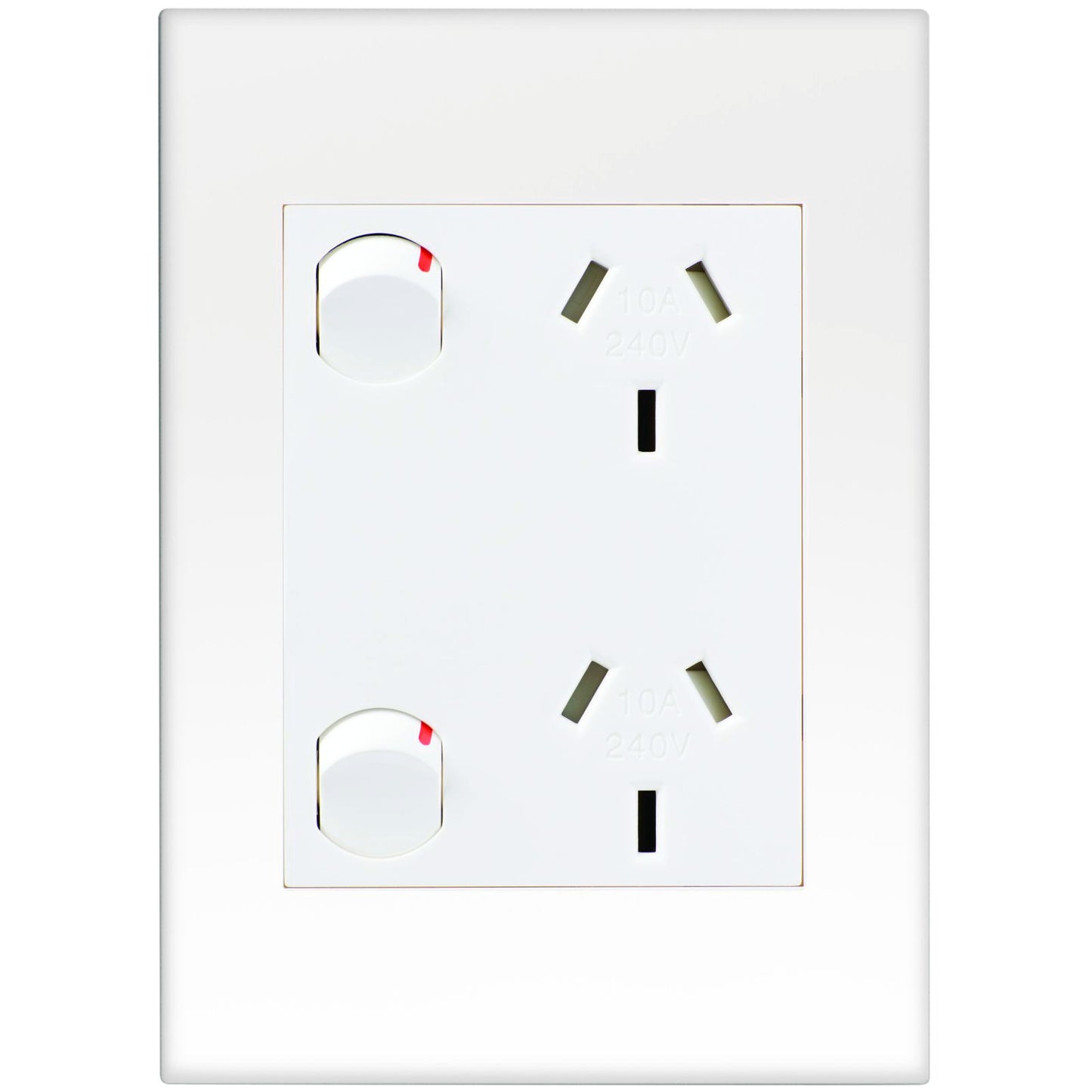 HPM Vivo Vertical Double Powerpoint - 85 x 118mm - White
