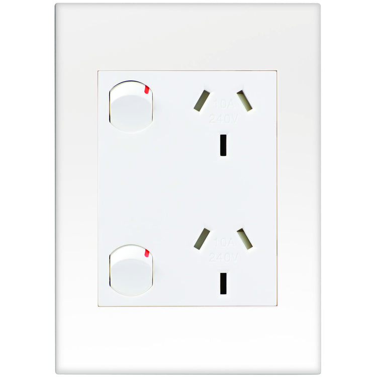 HPM Vivo Vertical Double Powerpoint - 85 x 118mm - White