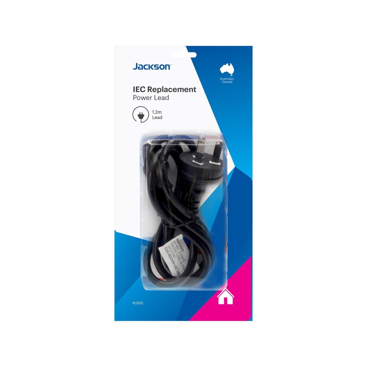 Jackson Replacement IEC Lead - 1.2m - Plastic - 250V