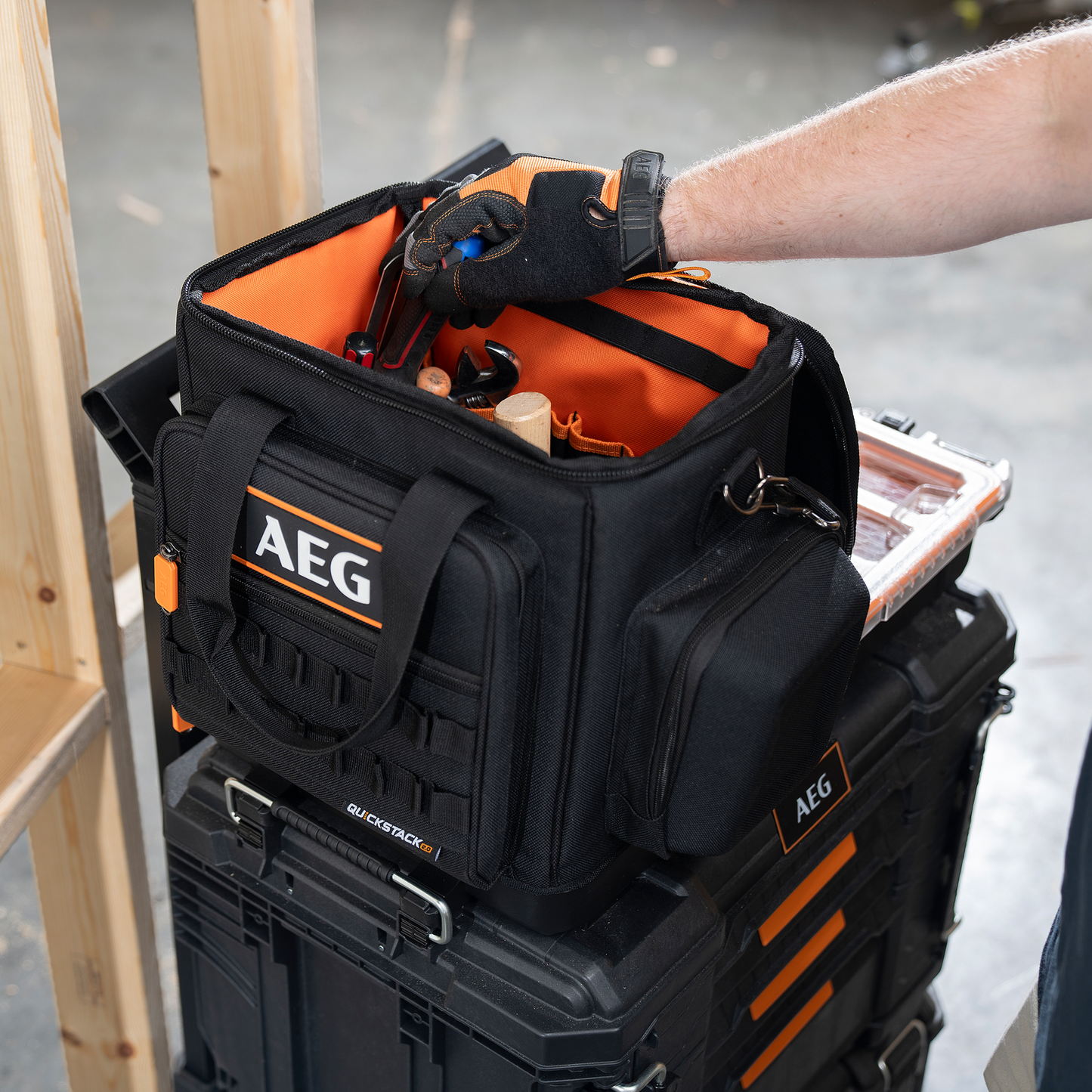 AEG Quickstack 2.0 Half Size Tool Bag - 250 x 360 x 380mm