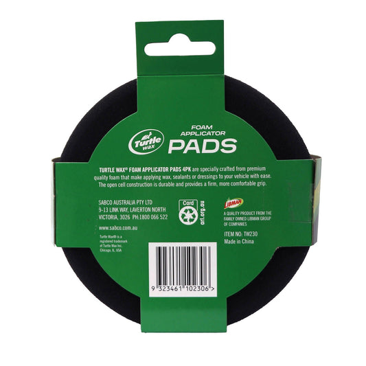 Turtle Wax Foam Applicator Pads - 130 x 140 x 85mm - 4 Pack