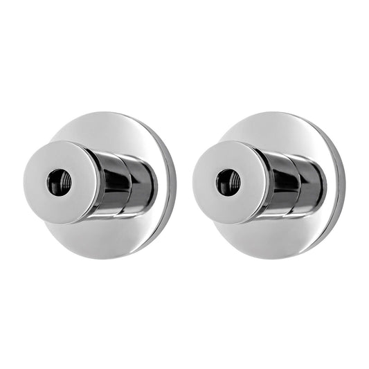 Shaw Mason Chrome Wall Flange - 92 x 184mm - Pair