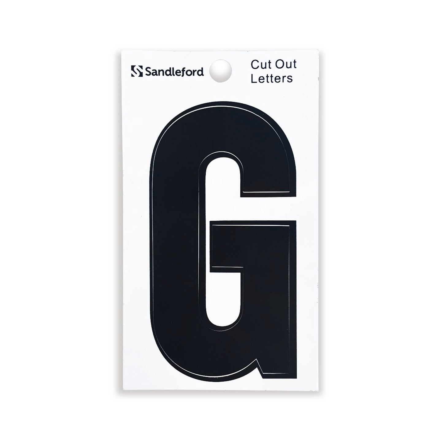 Sandleford Black Cut Out Self Adhesive House Letter G - 85mm