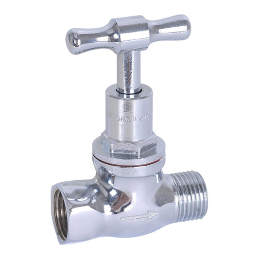 Kinetic Chrome T Head Stop Cock - 15mm