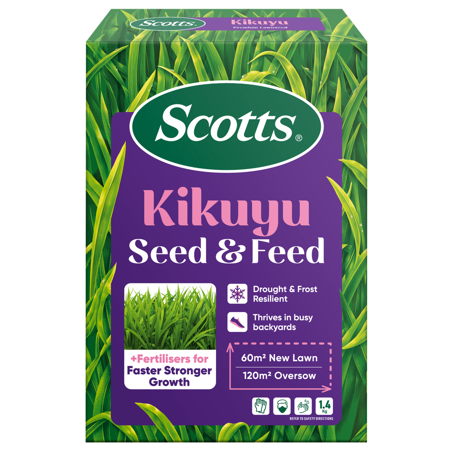 Scotts Lawn Builder Kikuyu Lawn Seed - 1.4kg