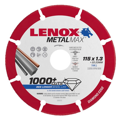 Lenox Diamond Blade - 115mm x 22mm - Metal - 30x Longer Life