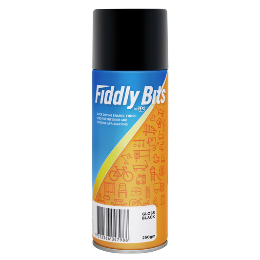 Fiddly Bits Gloss Black Spray Paint - 250g