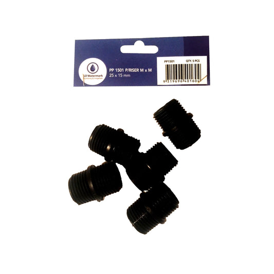 GD Watermark Irrigation Riser - 15mm x 25mm - 5 Pack