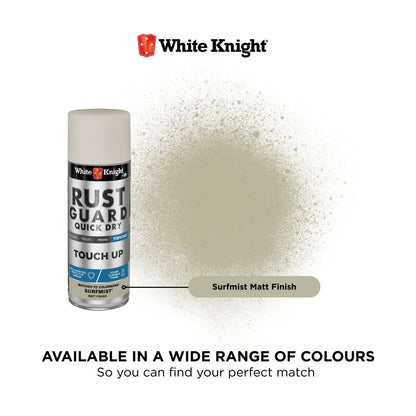 White Knight Rust Guard Touch Up Spray Paint - 300g - Surfmist