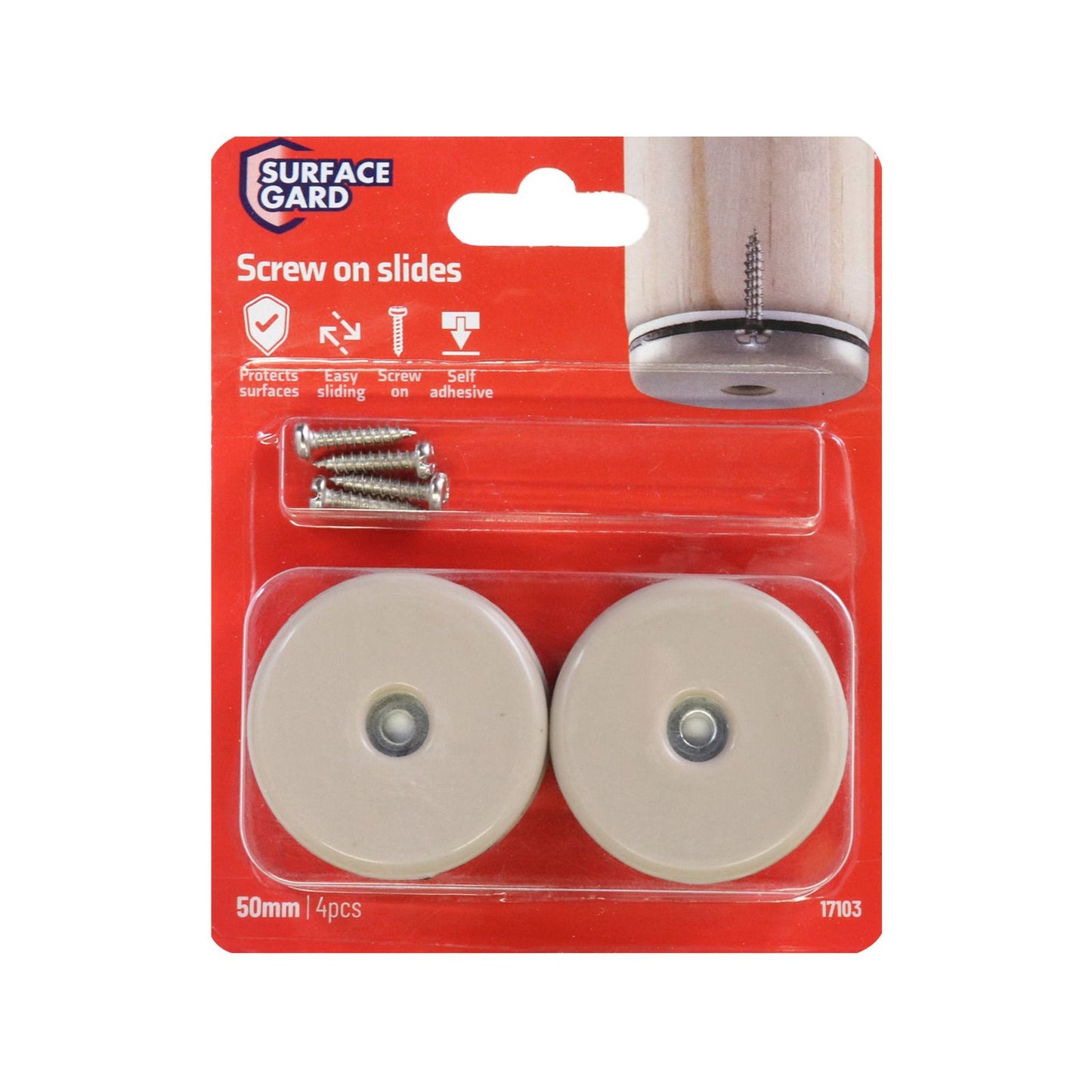 Surface Gard Slide Glide - 55mm - 4 Pack