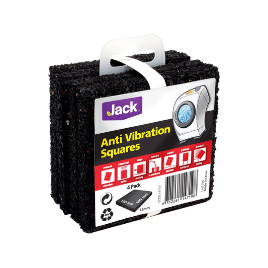 Jack Anti Vibration Squares - 100mm x 15mm - 4 Pack