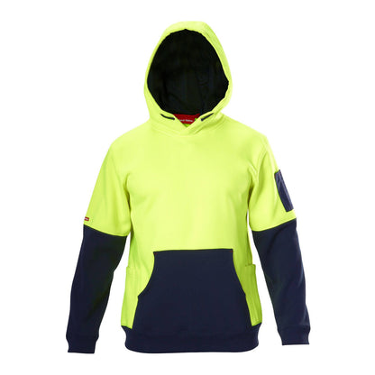 Hard Yakka Hi Vis Hoodie - XL - Yellow/Navy