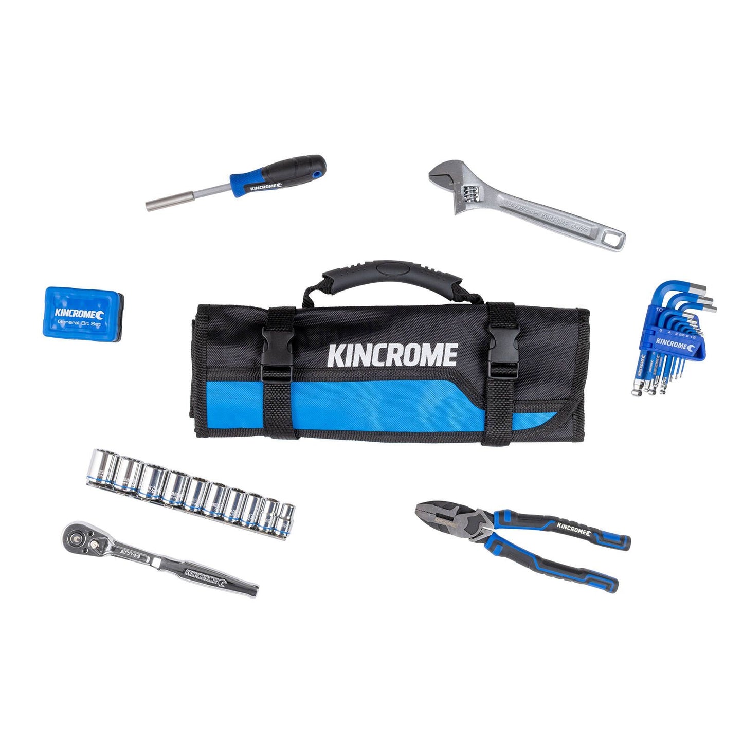Kincrome Tool Roll Kit - 57 Piece - 110 x 380 x 100mm