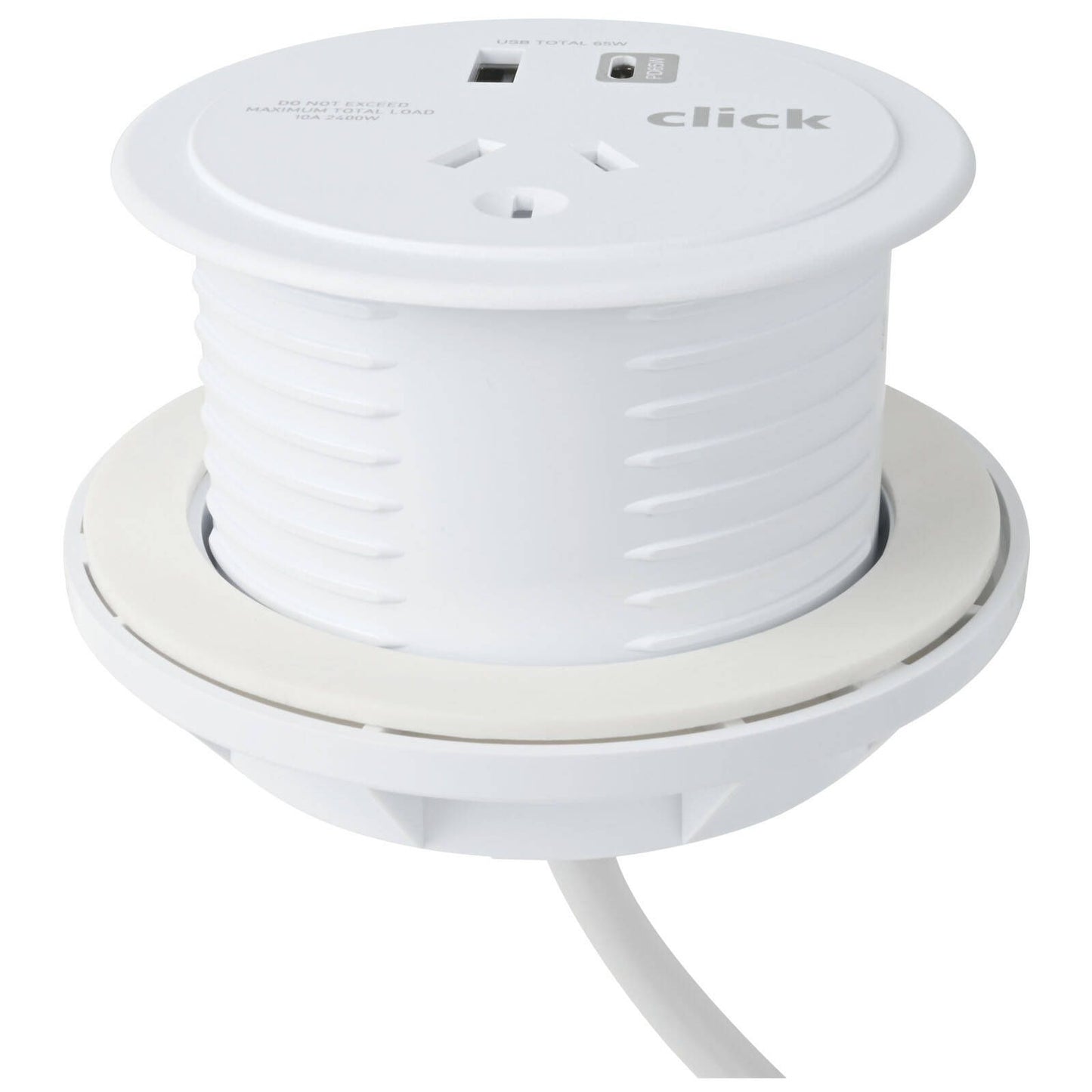 Click Desktop Power Grommet PD65W - 89 x 66 x 99mm