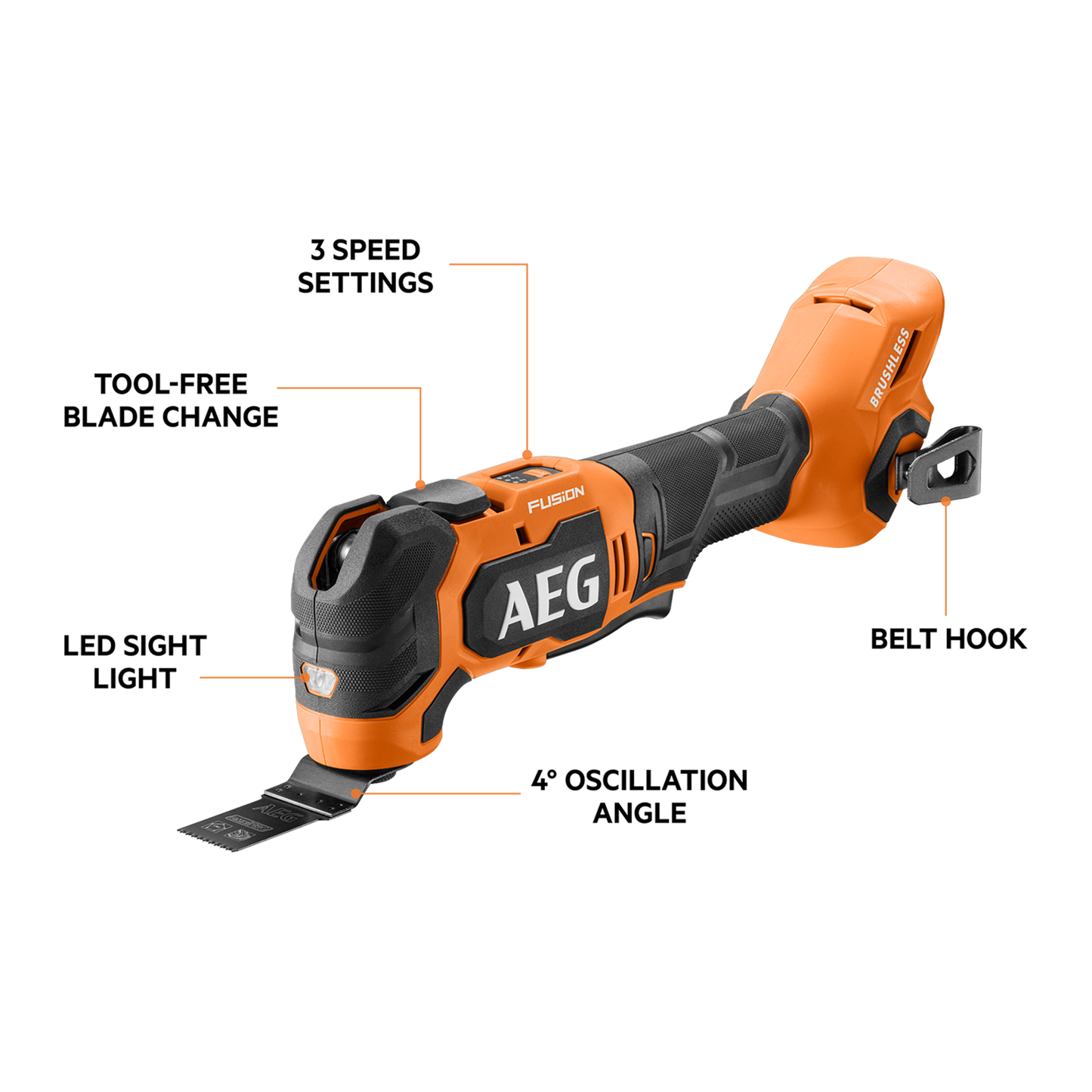 AEG Fusion Multi Function Tool Kit - 18V - 4Ah