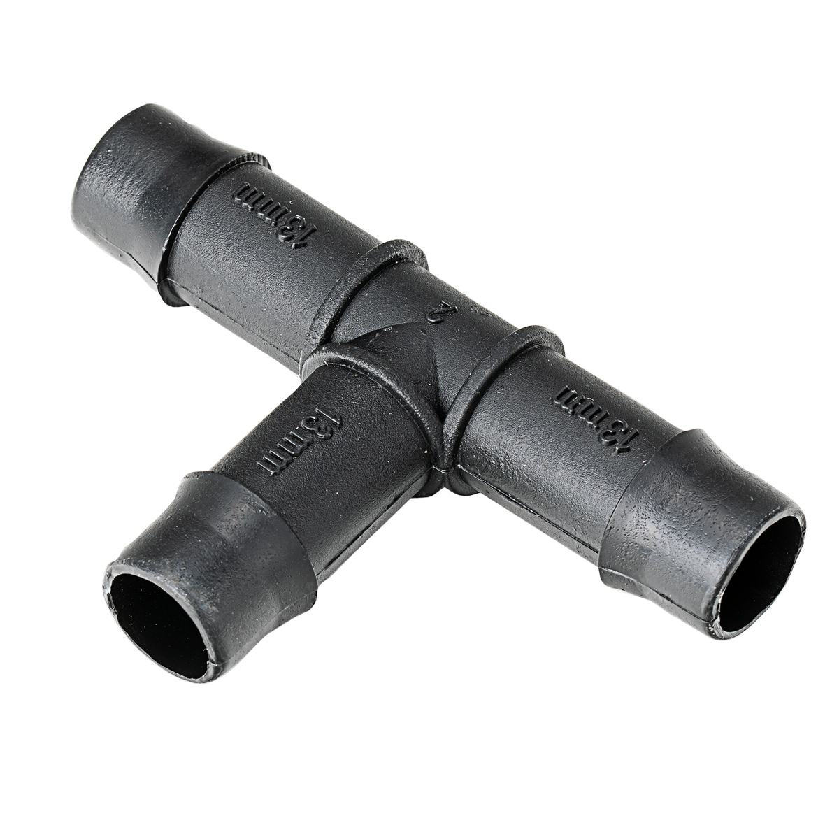 K Rain 13mm Barbed Tee 10 Pack - Black - UV Stabilised Polypropylene