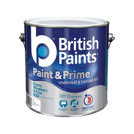 British Paints Paint & Prime - 4L