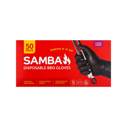 Samba Disposable BBQ Gloves - Extra Large - 50 Pack