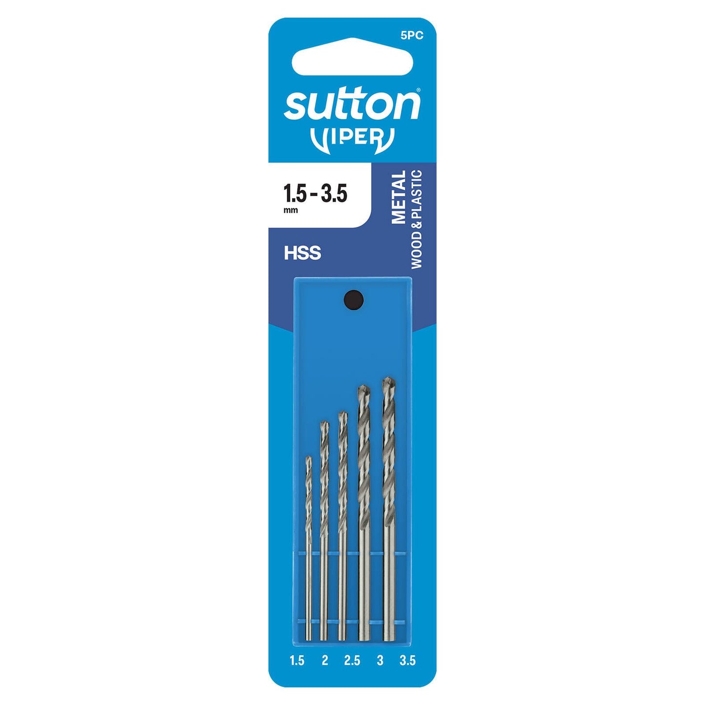 Sutton Tools Viper Metric Drill Bit Set - 1.5-3.5mm - 5 Piece