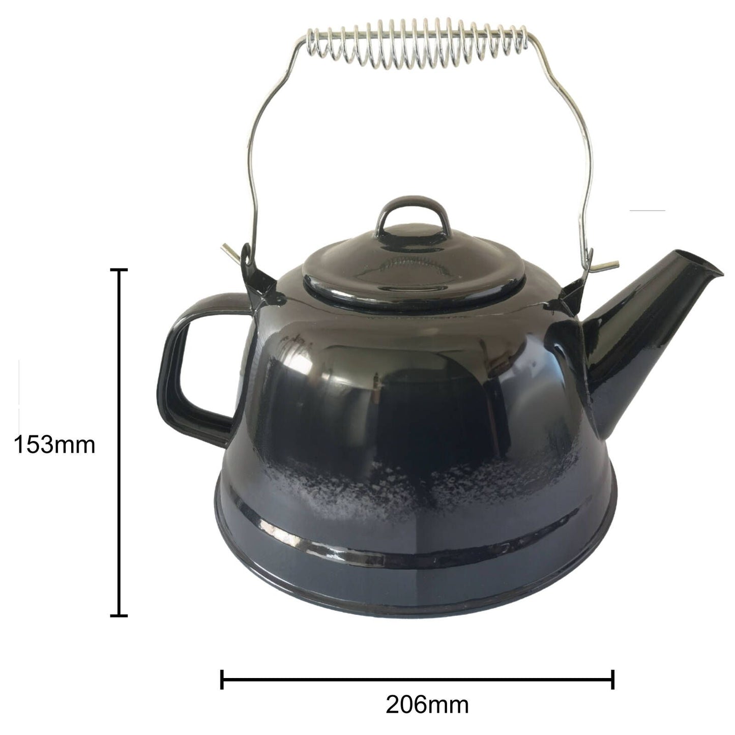 All Set Enamel Tea Pot - 2.5L - Black
