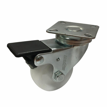 Move It 50mm Polypropylene Swivel Plate Castor with Brake Durable