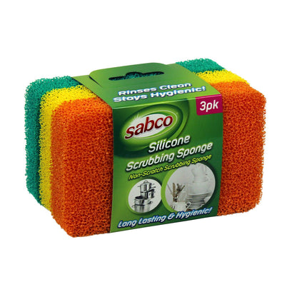 Sabco Silicone Scrubbing Sponge - 3 Pack