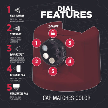 Rust Oleum Custom Spray - 5 in 1 - Satin Heritage Red - 340g