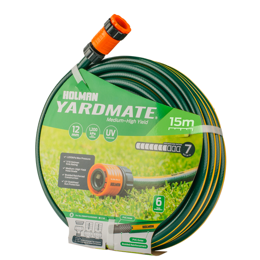 Holman Garden Hose - 12mm x 15m - PVC - Kink Resistant
