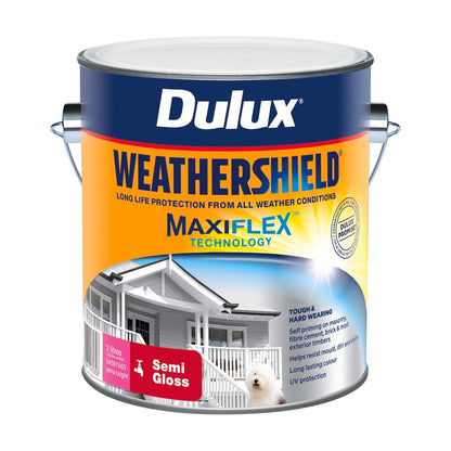 Dulux Weathershield Exterior Paint - 2L - Extra Bright Semi Gloss