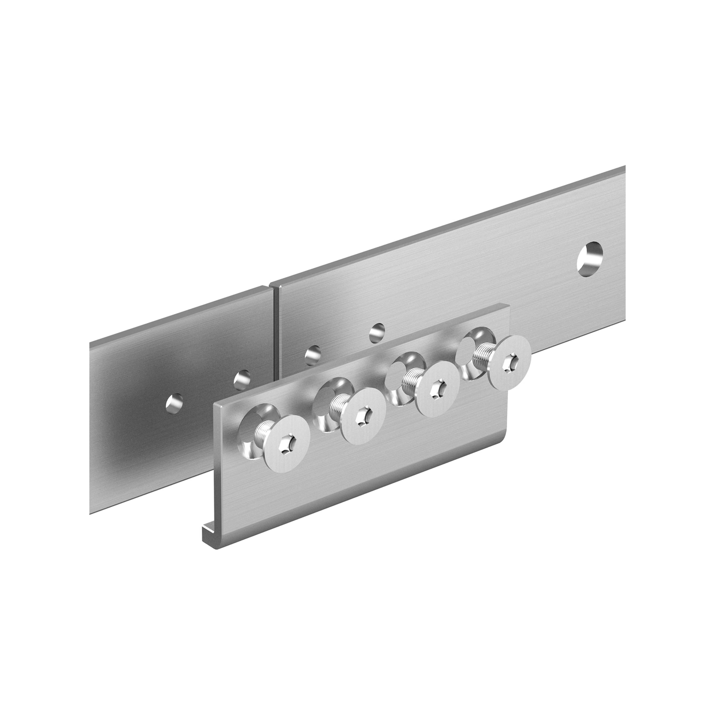 Rolltrak Satin Nickel Barn Door Track Joiner - 9 x 32 x 80mm