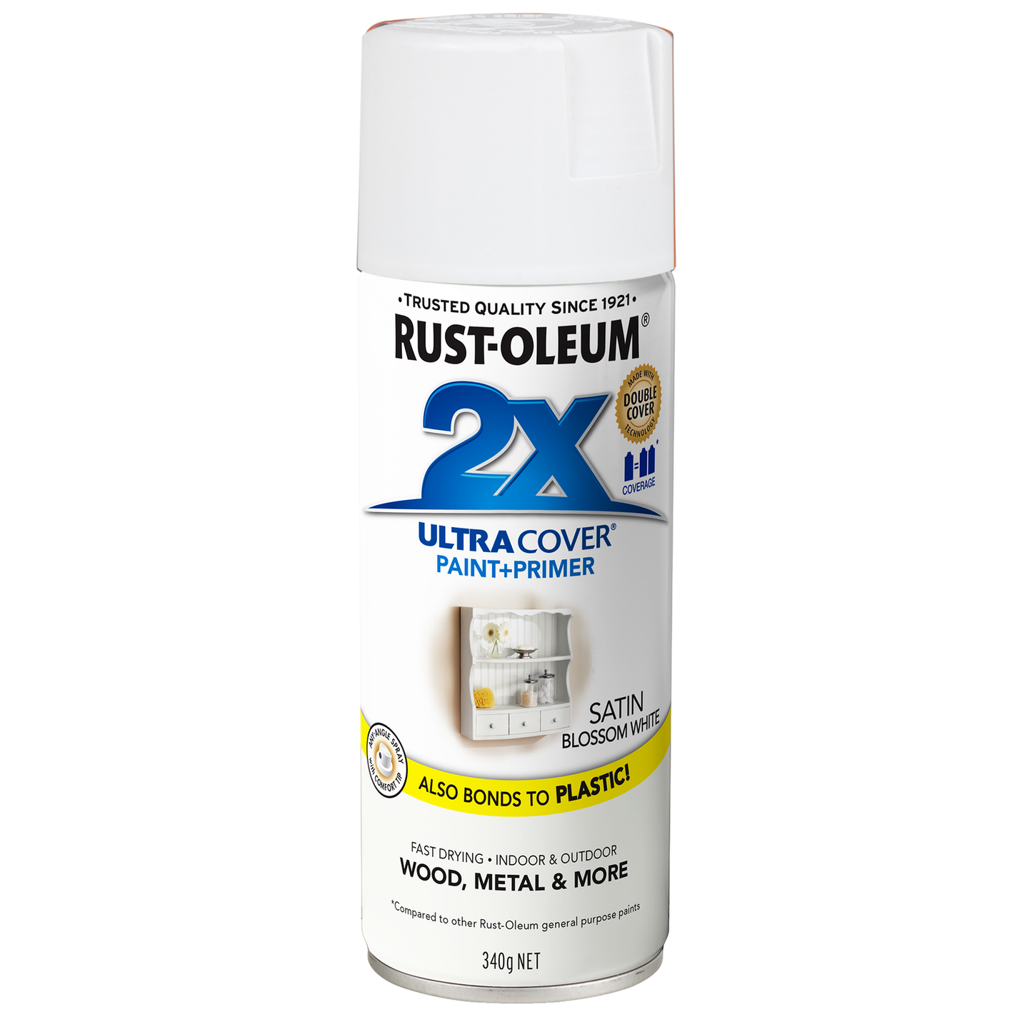 Rust-Oleum 2X Ultra Cover Satin Spray Paint - 340g - Blossom White
