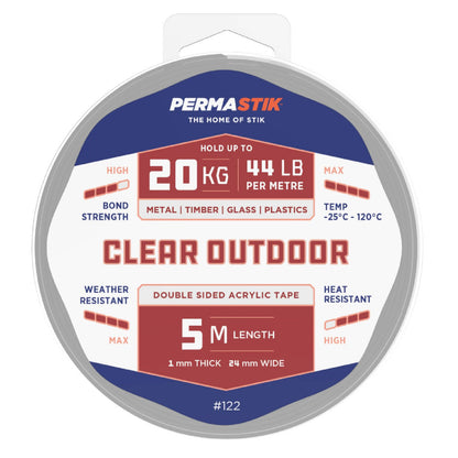 Permastik Outdoor Mounting Tape - 24mm x 5m