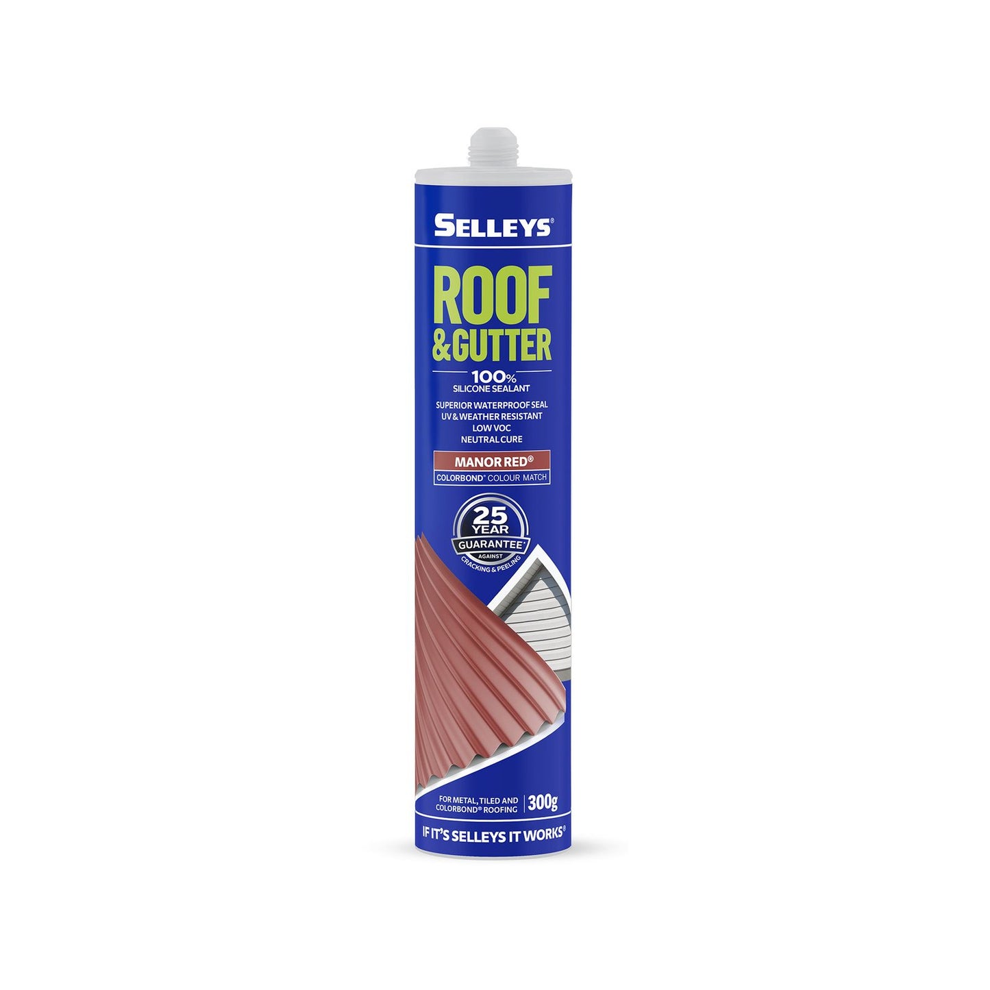 Selleys Roof and Gutter Silicone Sealant - 300g - Manor Red