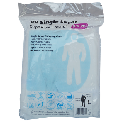 Pro Val Disposable Coverall - Large