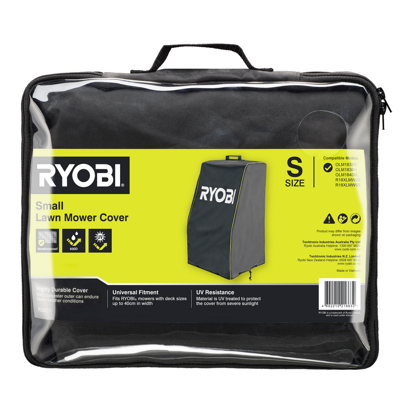 Ryobi Small Lawn Mower Cover - 40cm