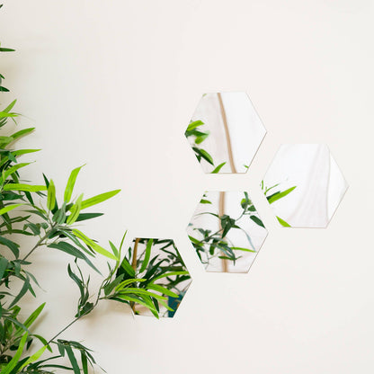 Stylit Hexagon Acrylic Mirror - 200 x 173mm - 3 Pack
