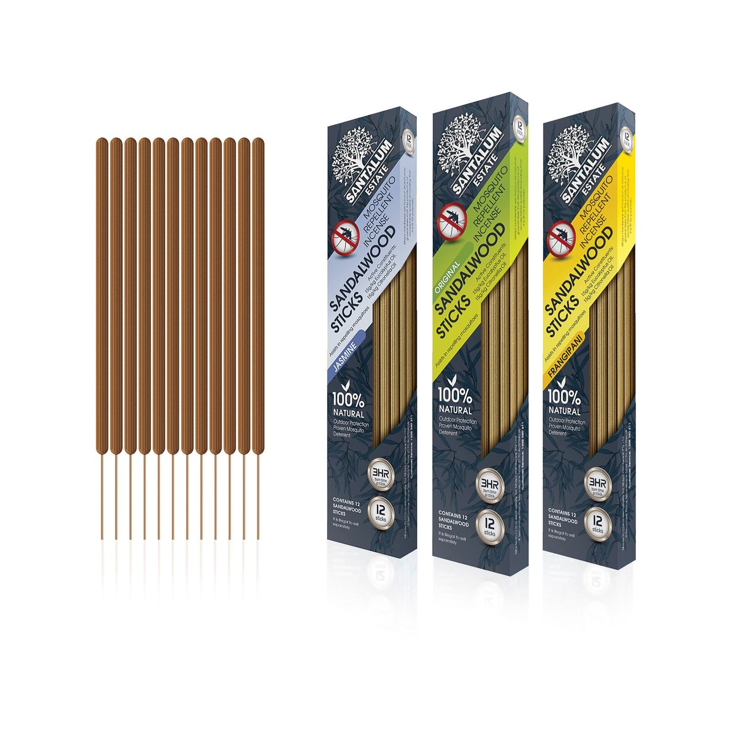 Santalum Frangipani Incense - 12 Pack